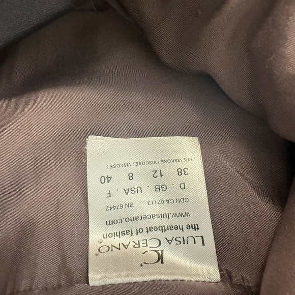 Luisa CERANO sz. 8 NWOT Women's cotton classic Navy Blazer - Picture 8 of 15